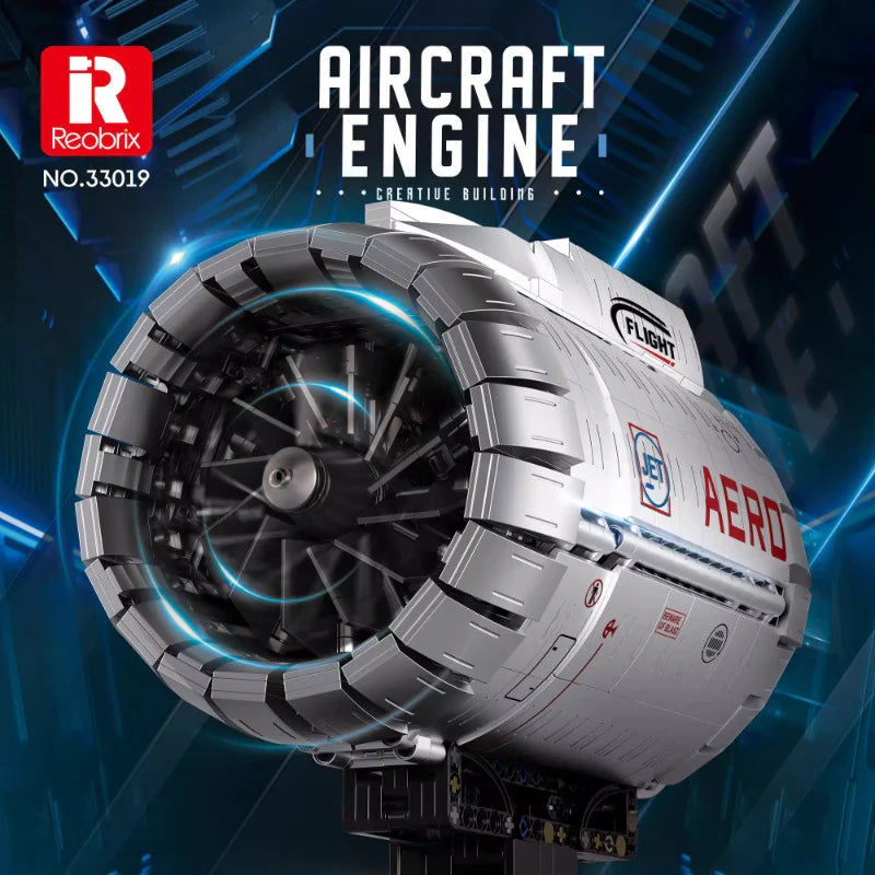 Reobrix - 33019 - Aviation Turbofan Engine - 1786 Pieces