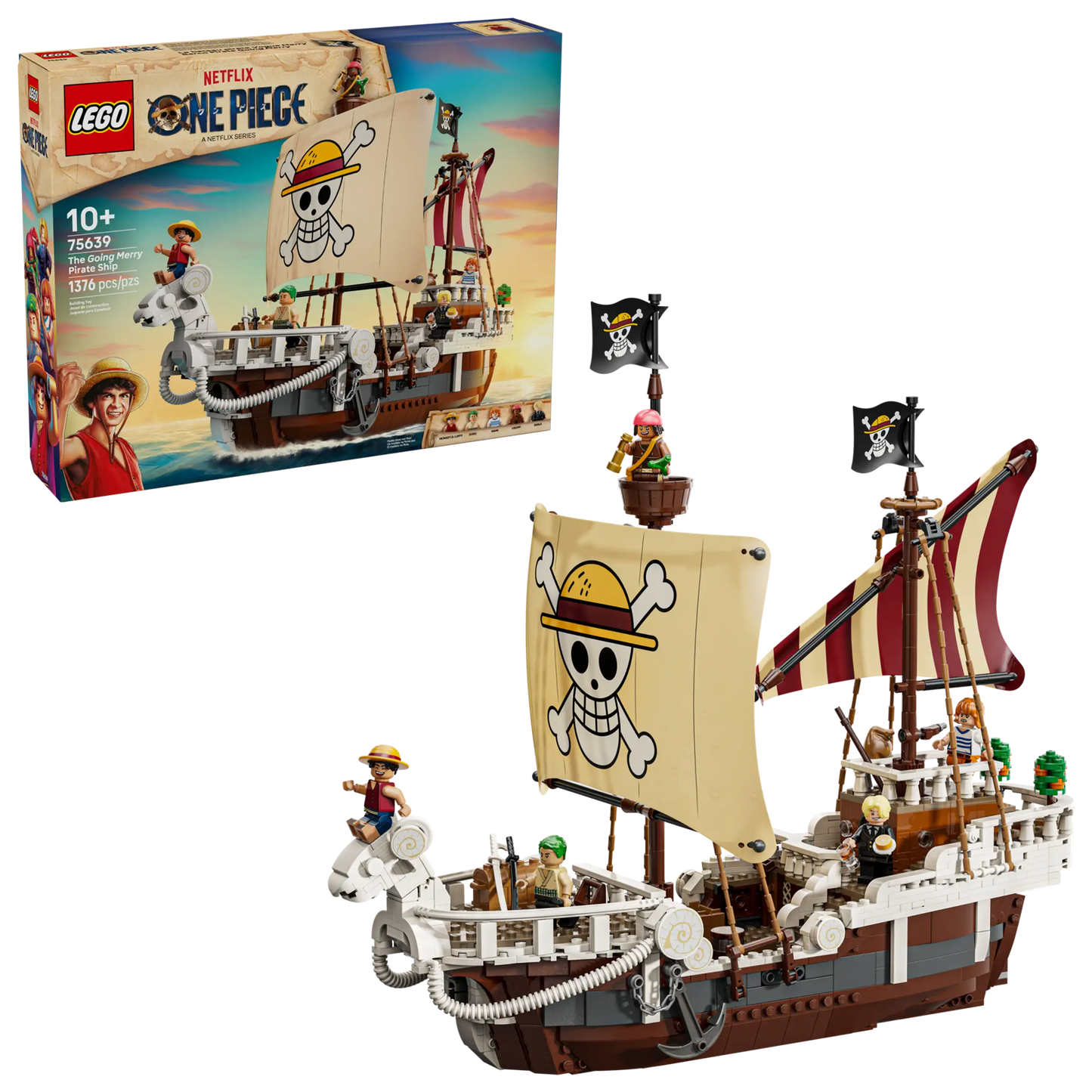 Compatible - 75639 - One Piece - The Going Merry Pirate Ship - 1376 Pieces