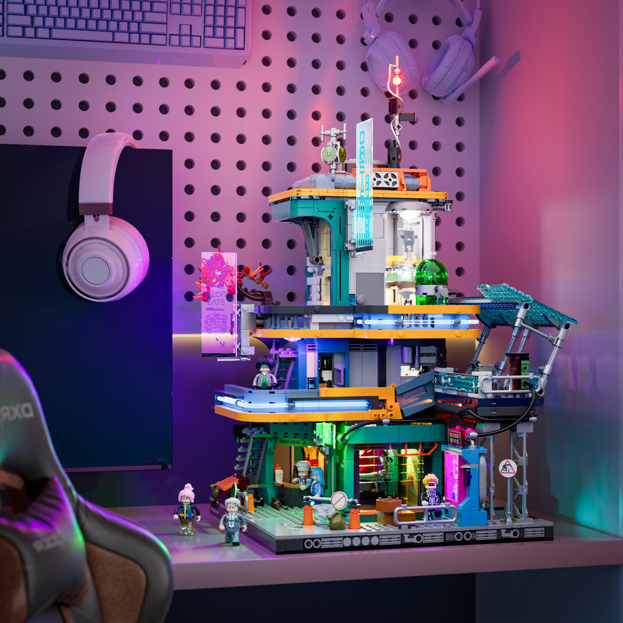 Funwhole/Lumibricks - F9042 - Cyberpunk Apartment - 2507 Pieces