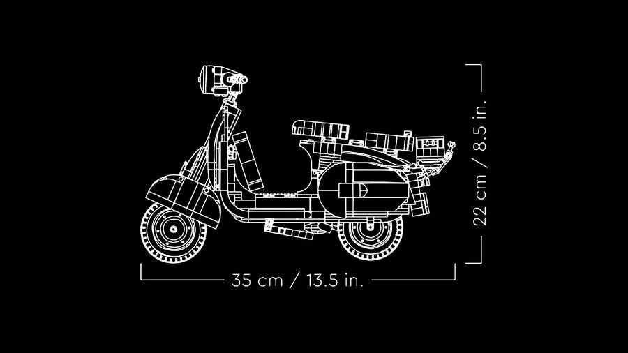Compatible - 10298 - Vespa 125 - 1107 Pieces