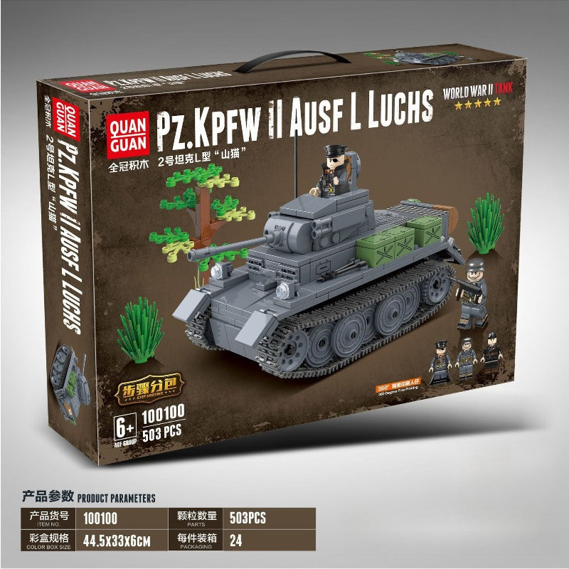 Quan Guan - 100100 - Panzer Kampfwagen II Ausf L Luchs - 503 Pieces
