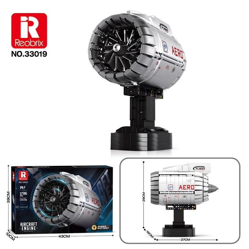 Reobrix - 33019 - Aviation Turbofan Engine - 1786 Pieces