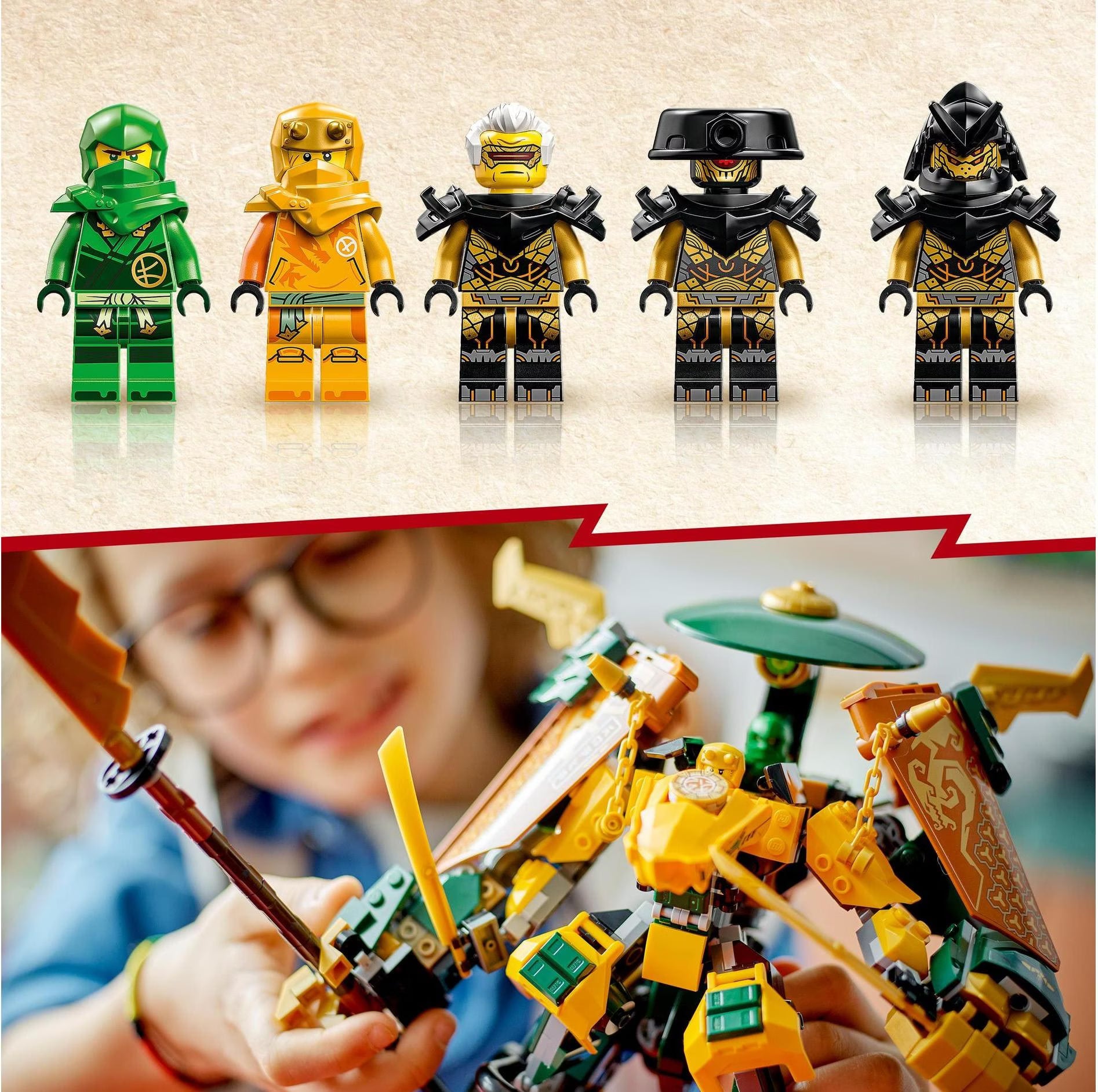 Compatible - NINJAGO - 71794 - Lloyd and Arin's Ninja Team Mechs - 764 Pieces