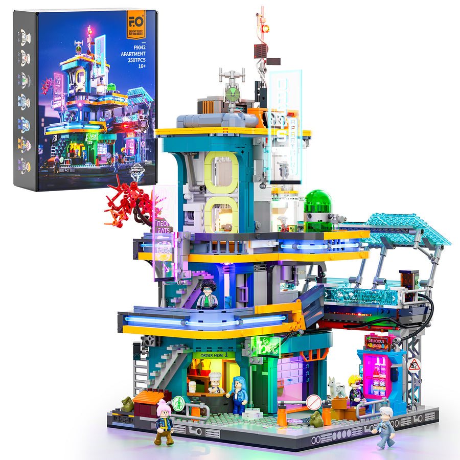 Funwhole/Lumibricks - F9042 - Cyberpunk Apartment - 2507 Pieces
