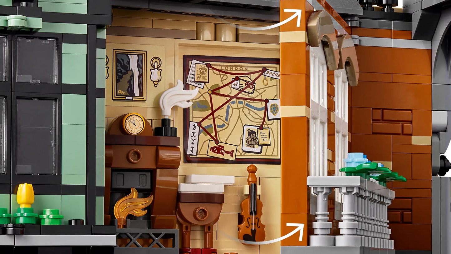 Compatible - 10351 - Sherlock Holmes Book Nook - 1351 Pieces