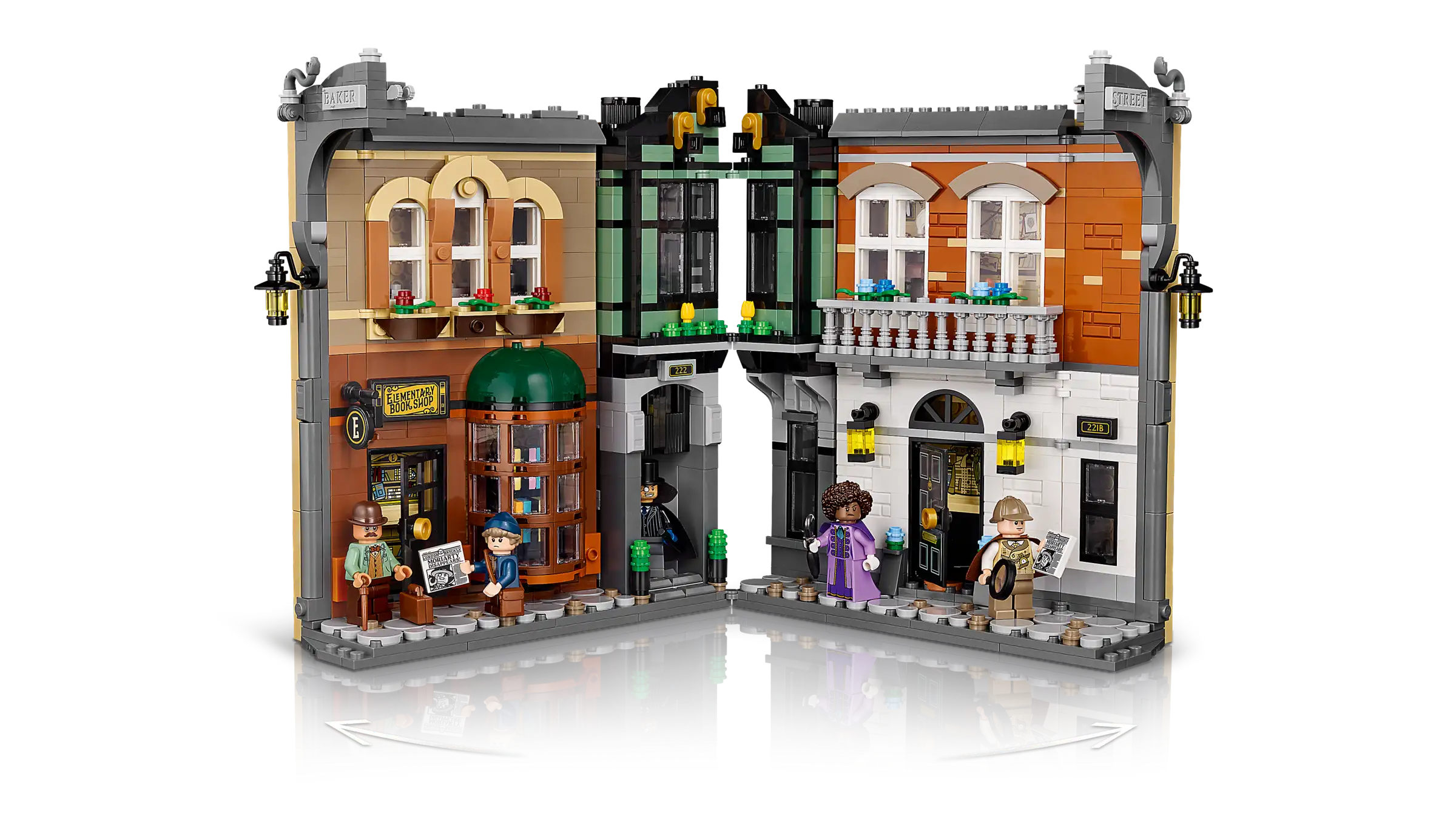 Compatible - Icons - 10351 - Sherlock Holmes - Book Nook - 1359 Pieces