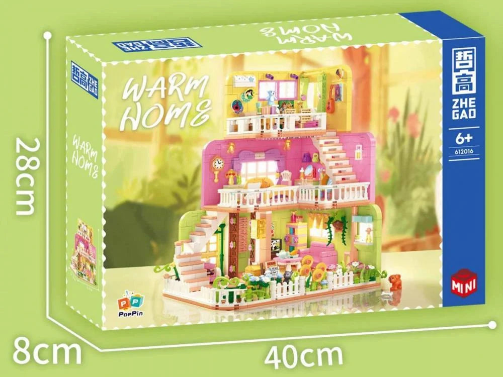 Zhegao - 612016 - Warm Home - 1,375 Pieces