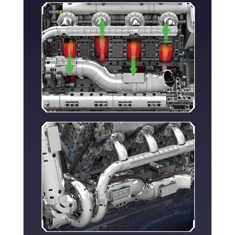 Mould King - 10168 - V8 Twin Turbo Engine - 2899 Pieces