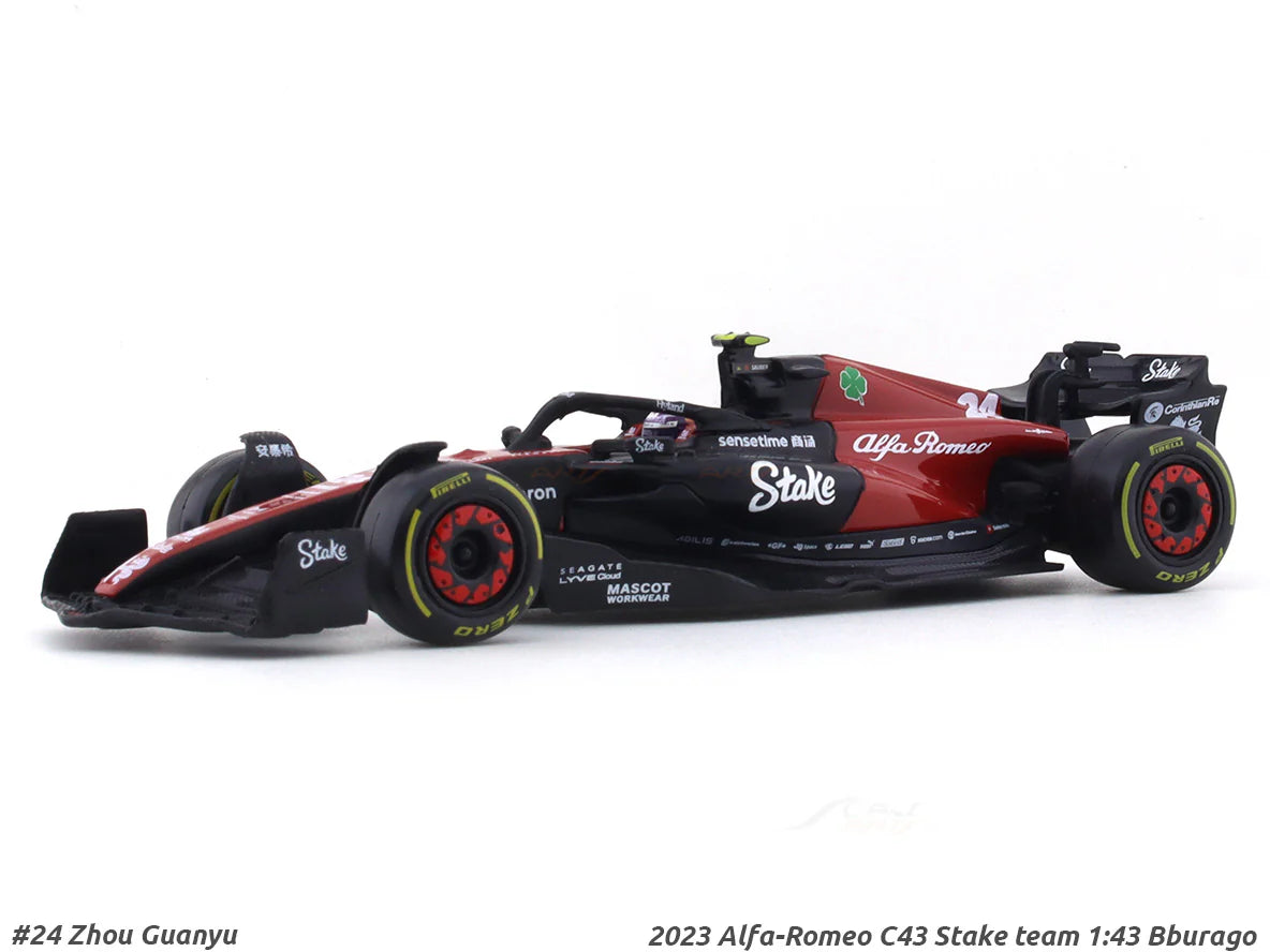 Bburago - Alfa-Romeo - C43 Stake Team - Zhou Guanyu - 1:43 - Scale Model