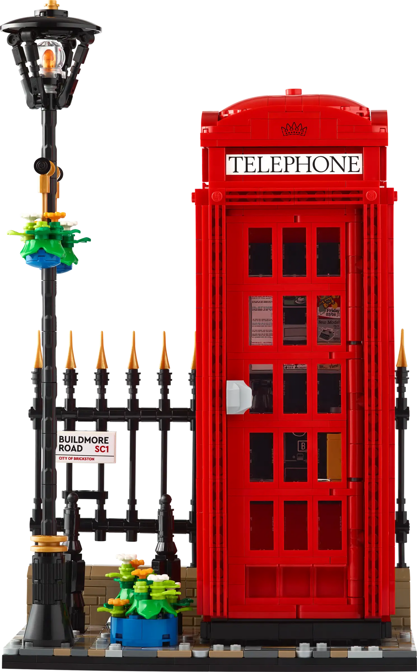 Compatible - 21347 - Red London Telephone Box - 1460 Pieces