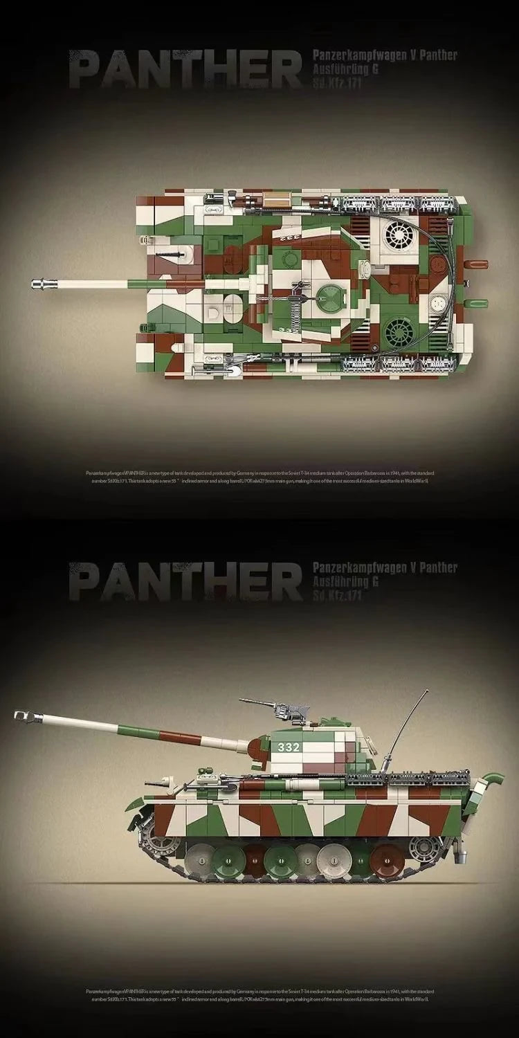 Quan Guan - 100252 - Panzerkampfwagen V Panther Ausf.G - 2276 Pieces