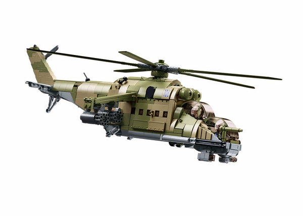 Sluban - M38-B1137 - Russian Hind MI-24S Attack Helicopter - 893 Pieces