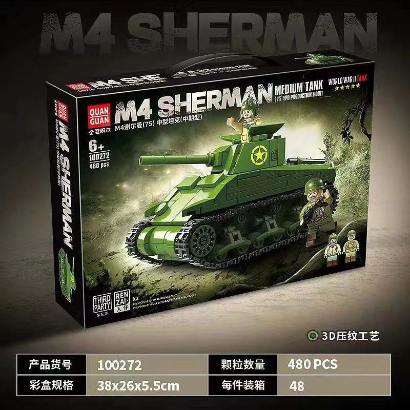 Quan Guan - 100272 - M4 Sherman - 480 Pieces