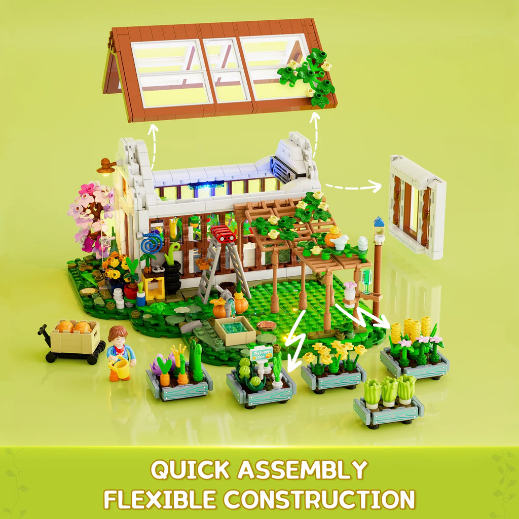 Funwhole/Lumibricks - F9059 - Home Greenhouse - 1428 Pieces