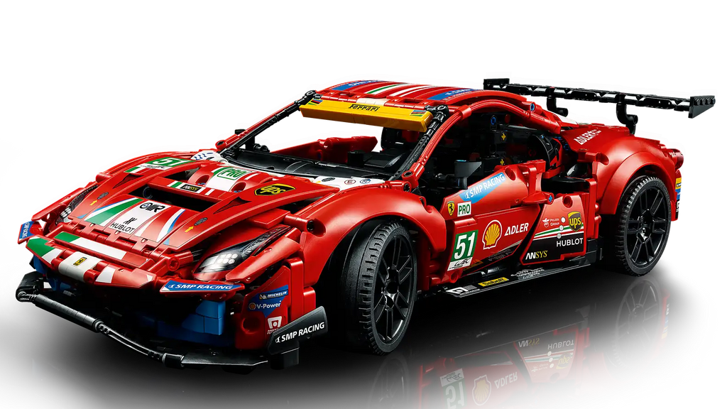 Compatible - Technic - 42125 - Ferrari - 488 GTE AF Corse "51" Supercar - 1684 Pieces
