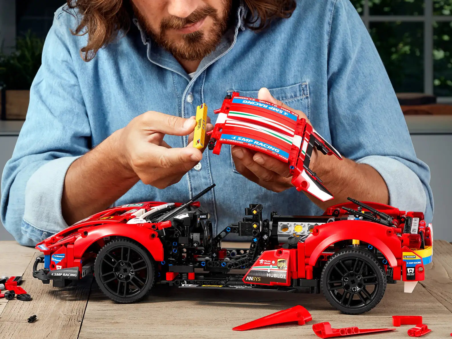 Compatible - Technic - 42125 - Ferrari - 488 GTE AF Corse "51" Supercar - 1684 Pieces