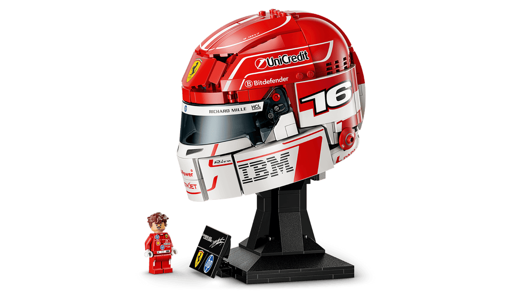 Compatible - 43014 - Scuderia Ferrari HP Charles Leclerc Helmet - 886 Pieces