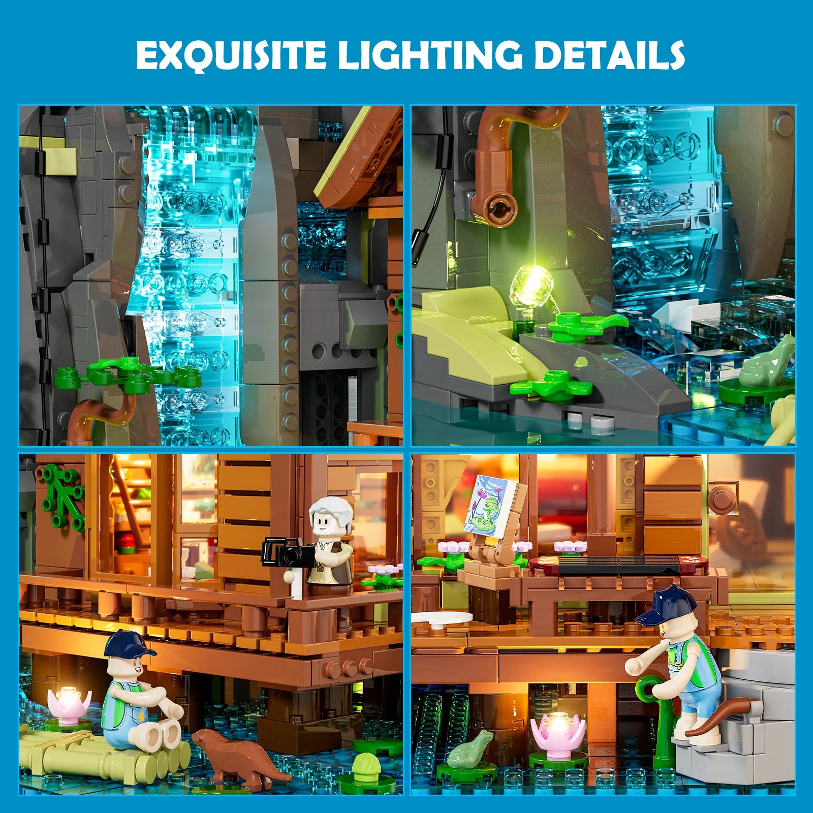 Lumibricks - L9083 - Waterfall Cabin - 2539 Pieces