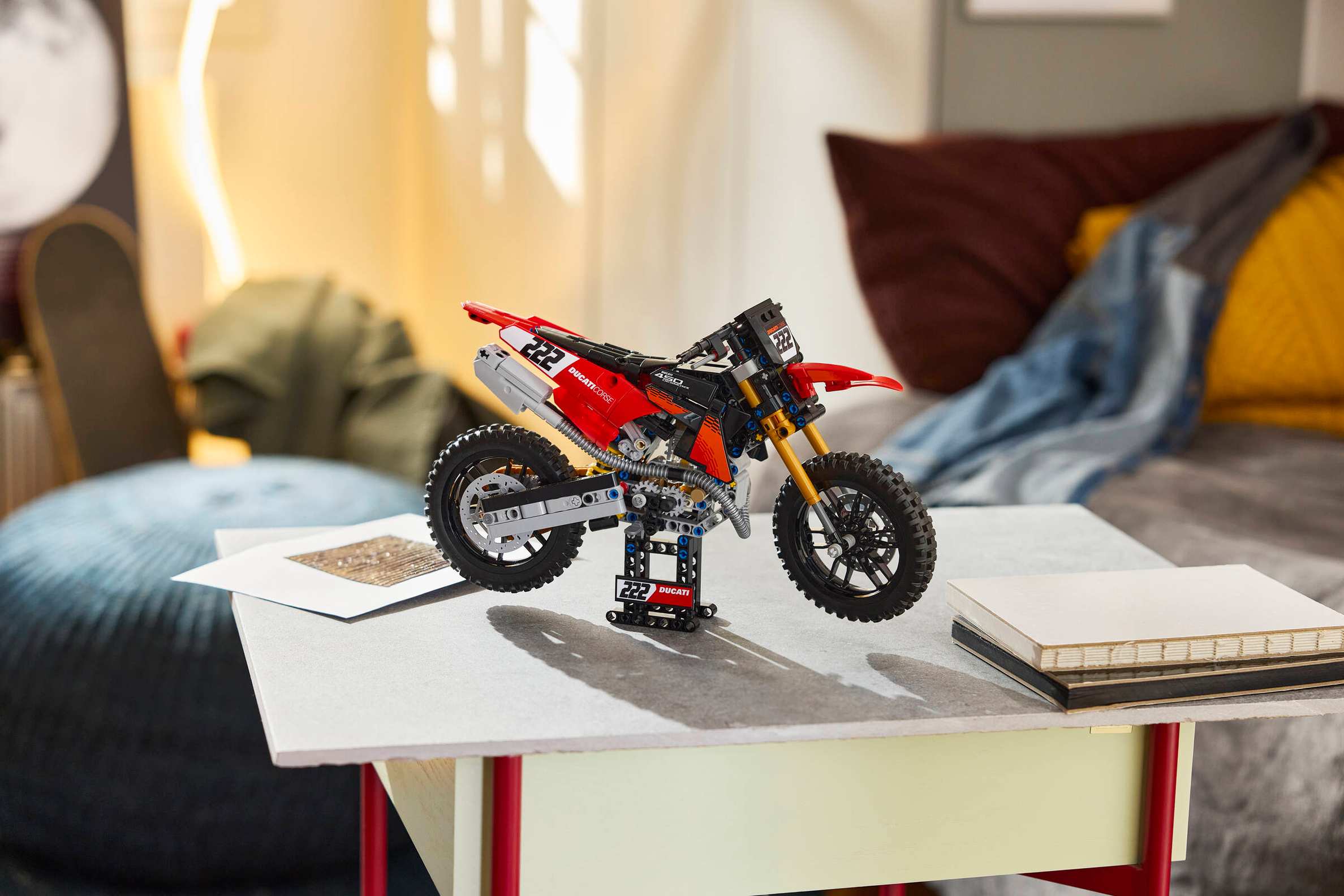 Compatible - Technic - 42238 - Ducati Desmo450 MX Factory Motorcycle - 457 Pieces
