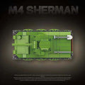 Quan Guan - 100272 - Military - M4 Sherman Tank - 480 Pieces