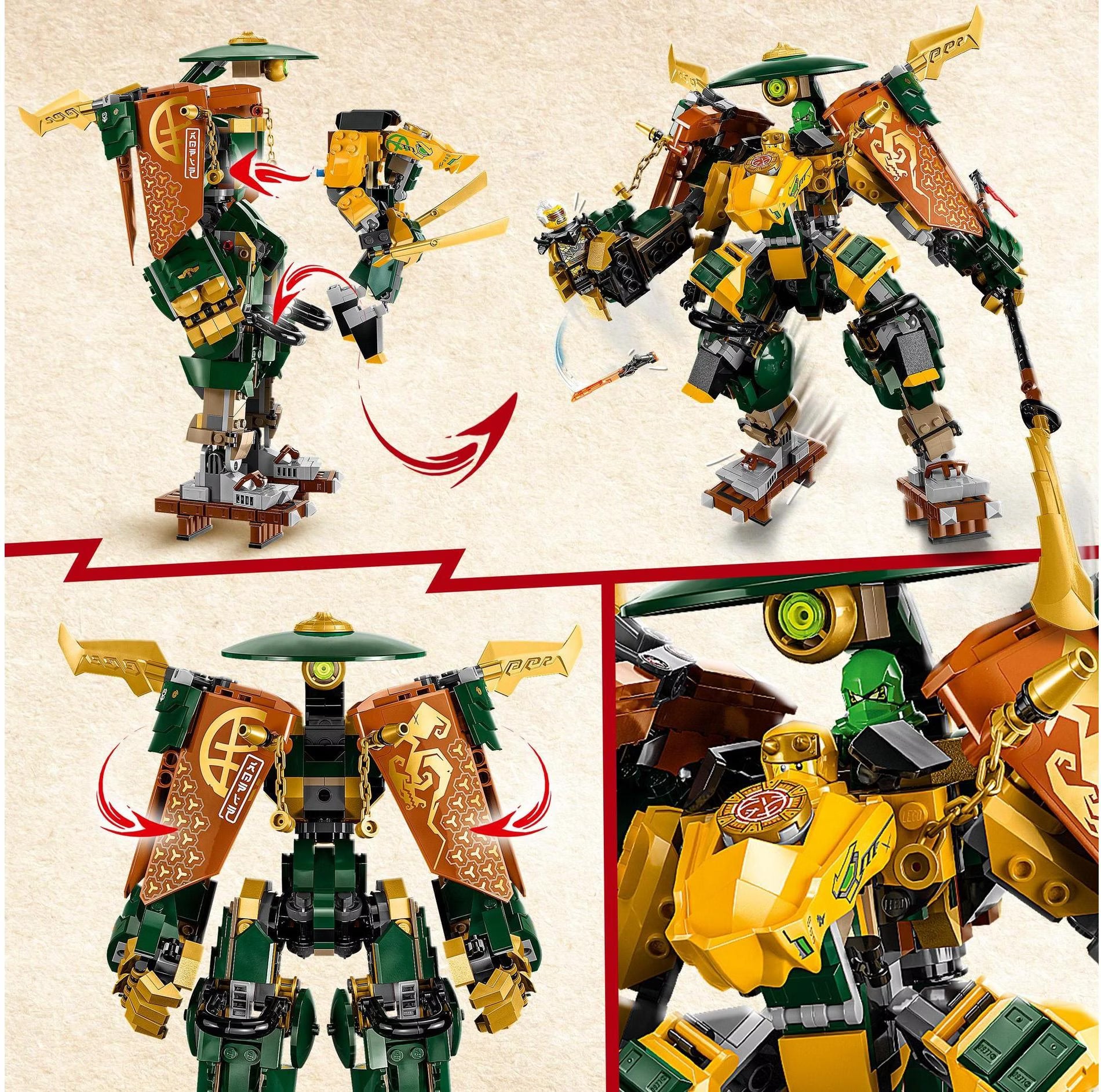 Compatible - NINJAGO - 71794 - Lloyd and Arin's Ninja Team Mechs - 764 Pieces