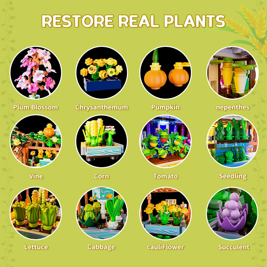 Funwhole/Lumibricks - F9059 - Home Greenhouse - 1428 Pieces