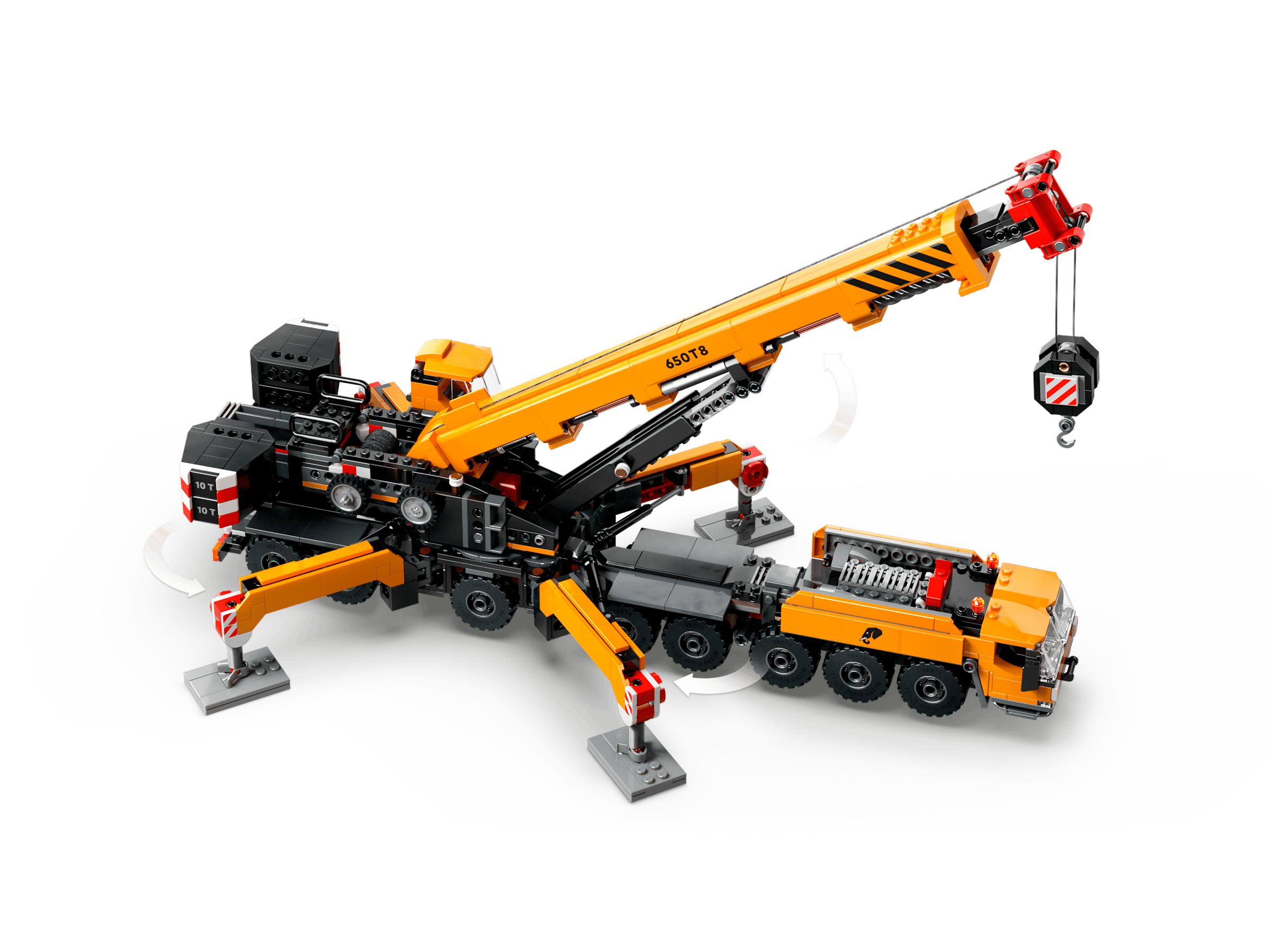 Compatible - City - 60409 - Yellow Mobile Construction Crane - 1116 Pieces