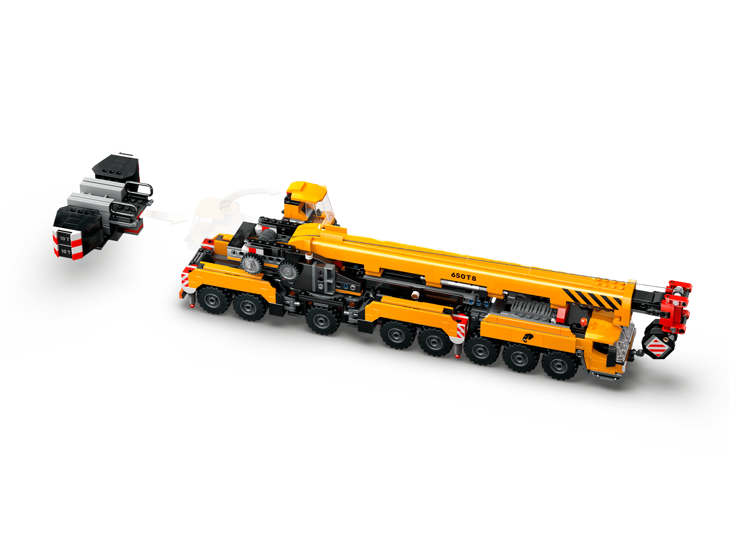 Compatible - City - 60409 - Yellow Mobile Construction Crane - 1116 Pieces
