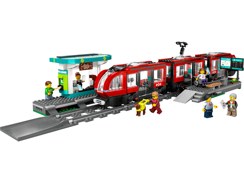 Compatible - City - 60423 - Downtown Streetcar and Station - 811 Pieces
