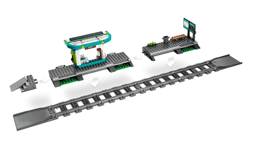Compatible - City - 60423 - Downtown Streetcar and Station - 811 Pieces