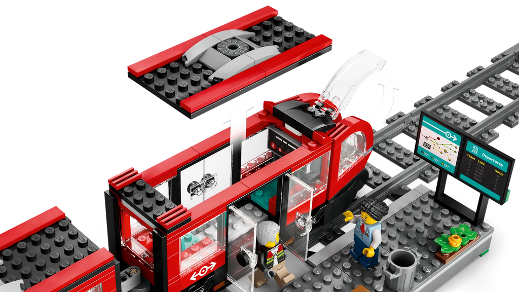 Compatible - City - 60423 - Downtown Streetcar and Station - 811 Pieces