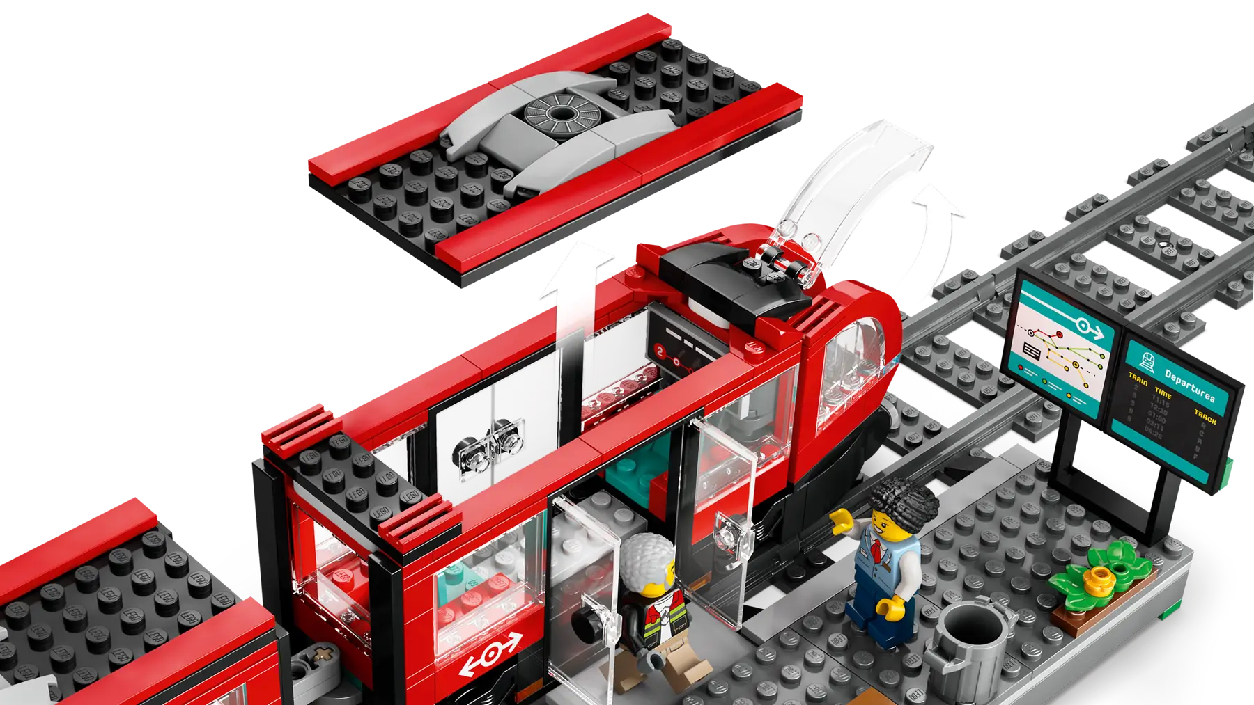Compatible - City - 60423 - Downtown Streetcar and Station - 811 Pieces