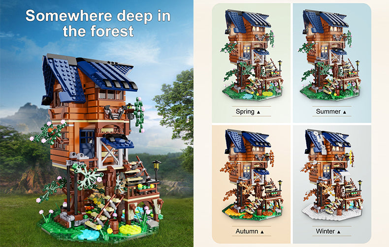 CADA - C66004 - Four Seasons Tree Shack - 1155 Pieces - LED Kit Included