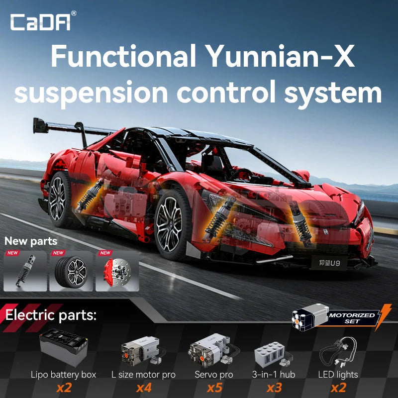 CaDA - C64011W - YangWang U9 Supercar - 3671 Pieces