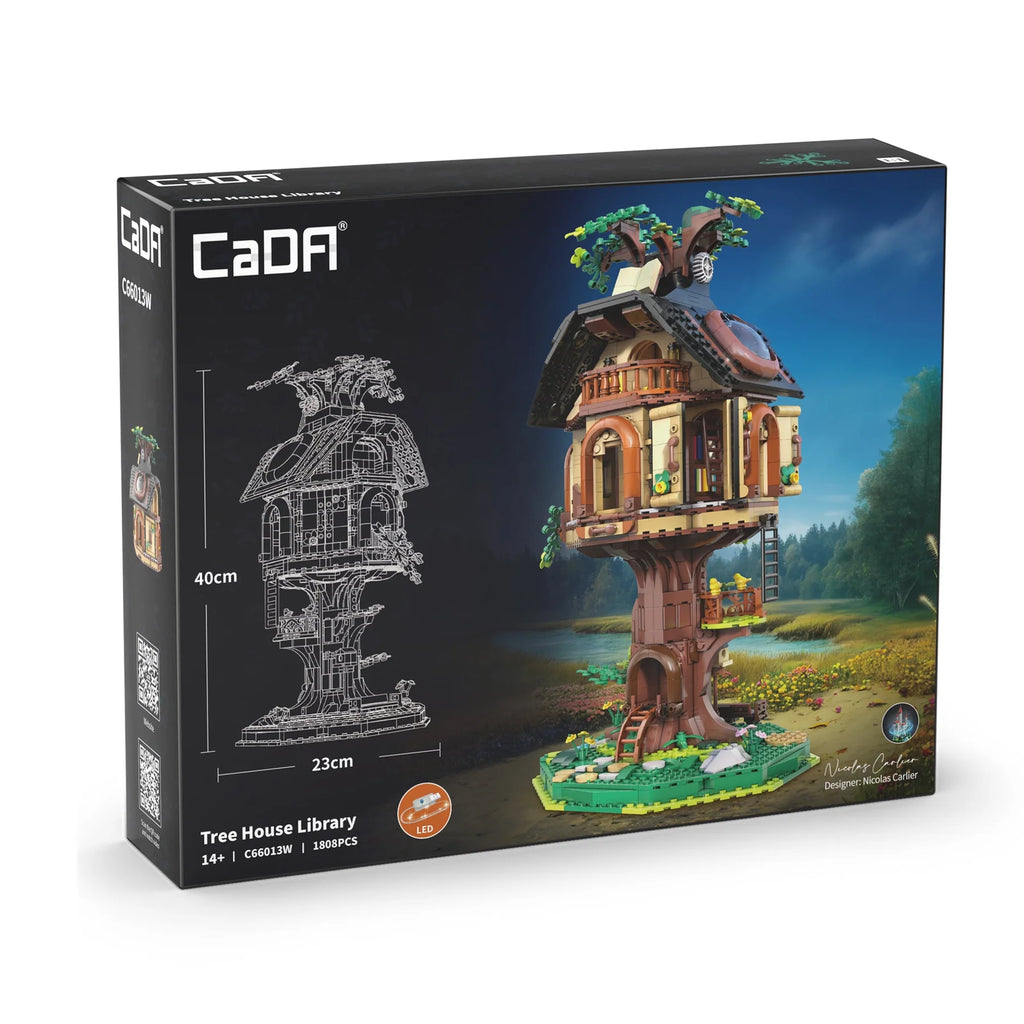 CaDA - C66013 - Tree House Library - 1808 Pieces - LED Kit Included
