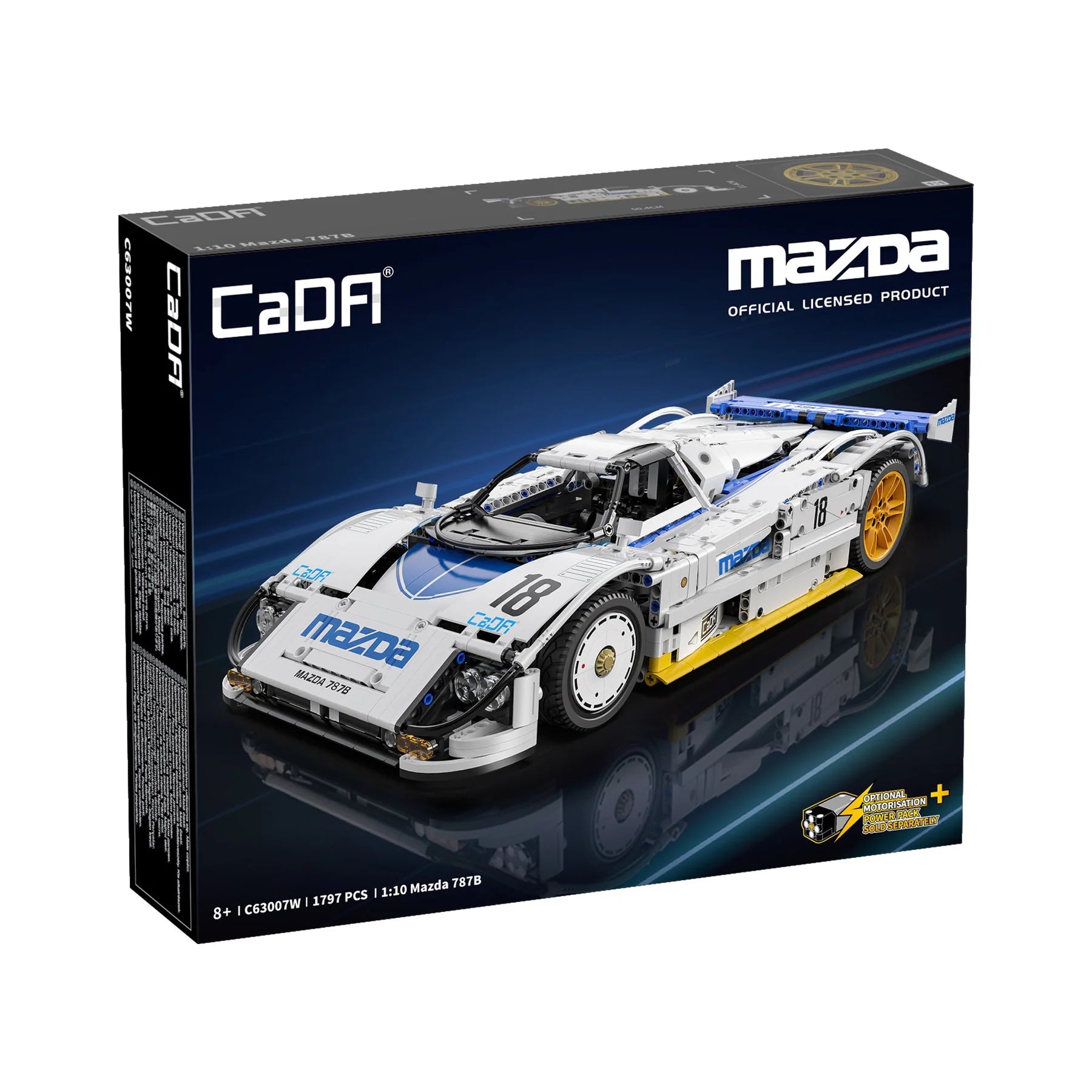 CaDA - C63007W - Mazda 787B - 1:10 Scale - 1797 Pieces