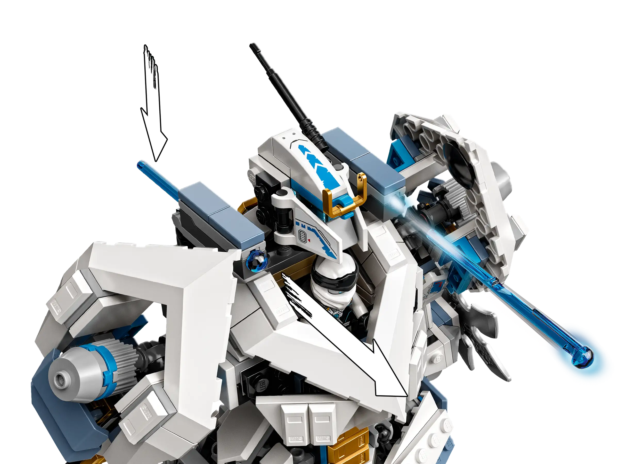Compatible - Ninjago - 71738 - Zane's Titan Mech Battle - Ninjago Series - 840 Pieces