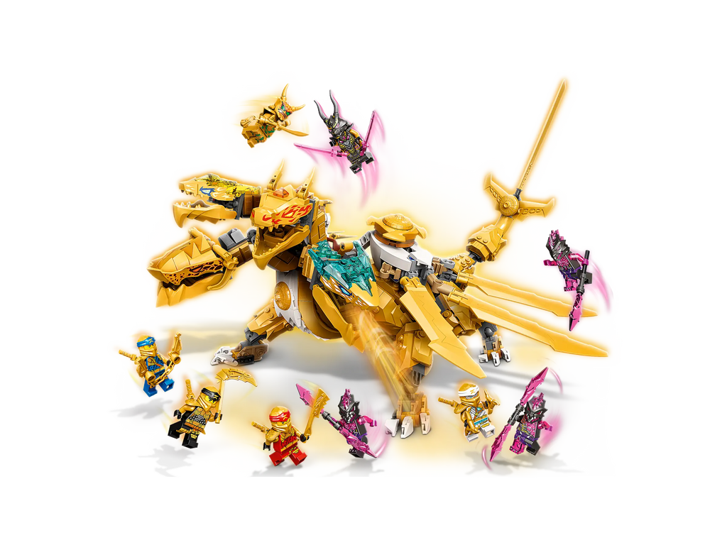 Compatible - Ninjago - 71774 - Lloyd’s Golden Ultra Dragon - 989 Pieces