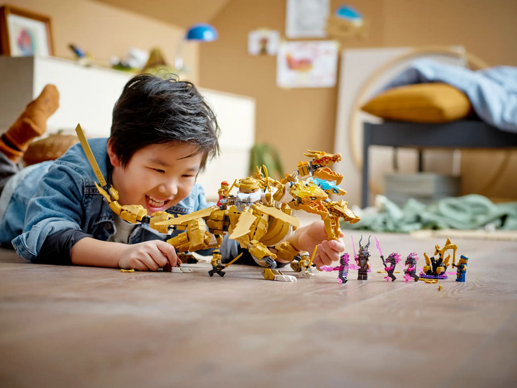 Compatible - Ninjago - 71774 - Lloyd’s Golden Ultra Dragon - 989 Pieces
