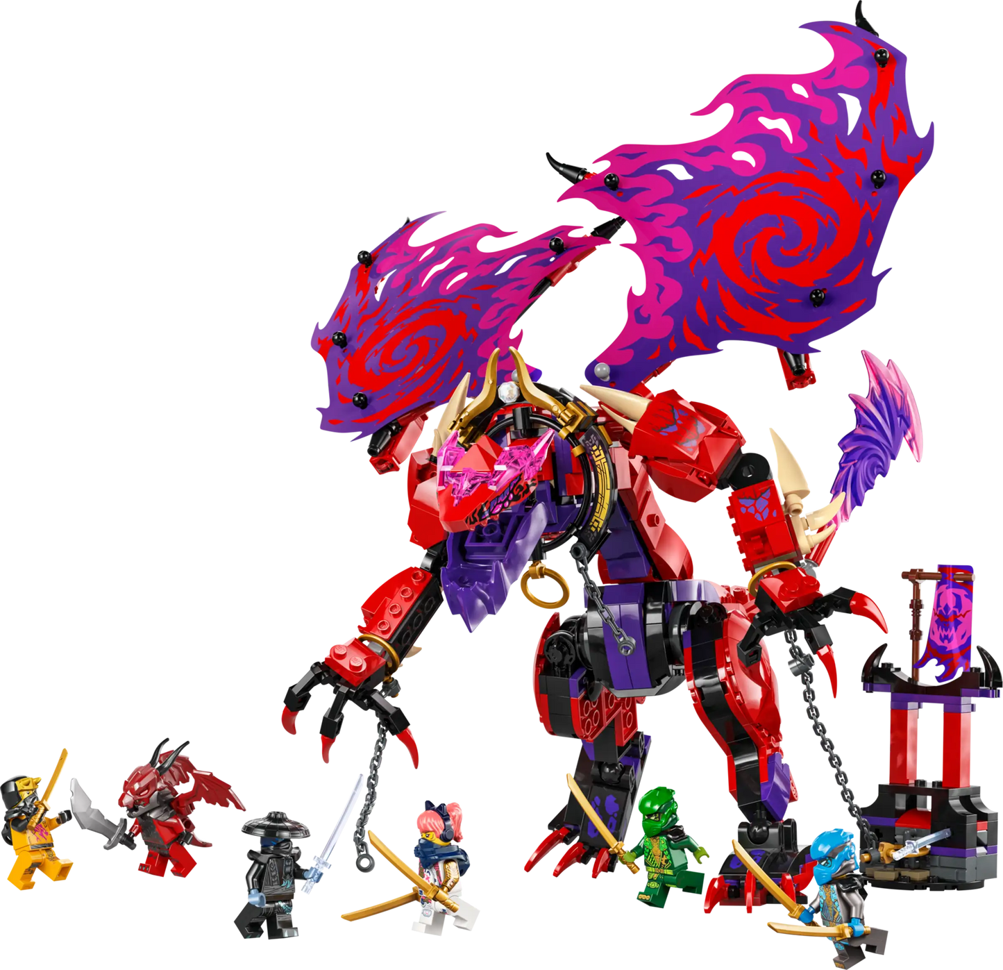Compatible - 71832 - Ninjago - Thunderfang - The Dragon of Chaos - 668 Pieces
