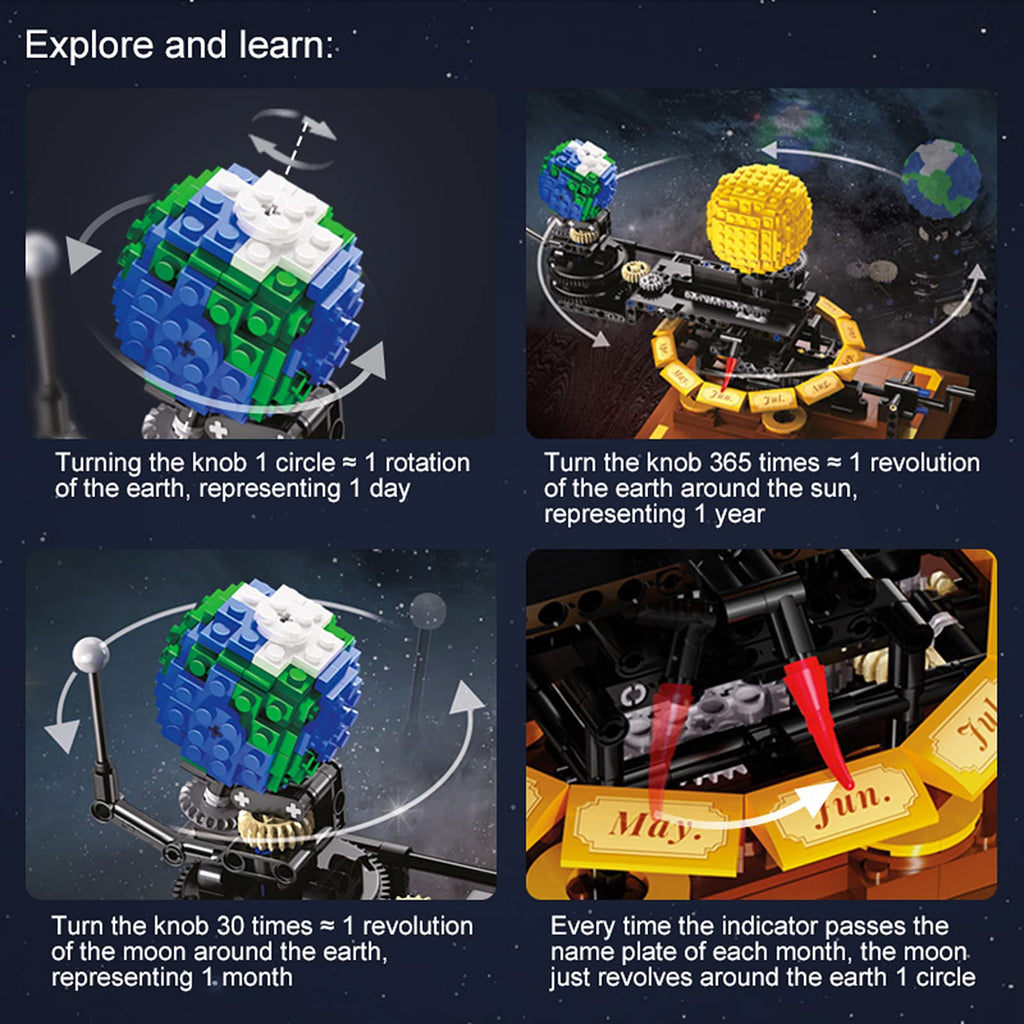 CaDA - C71004W - Sun, Earth and Moon - 865 Pieces