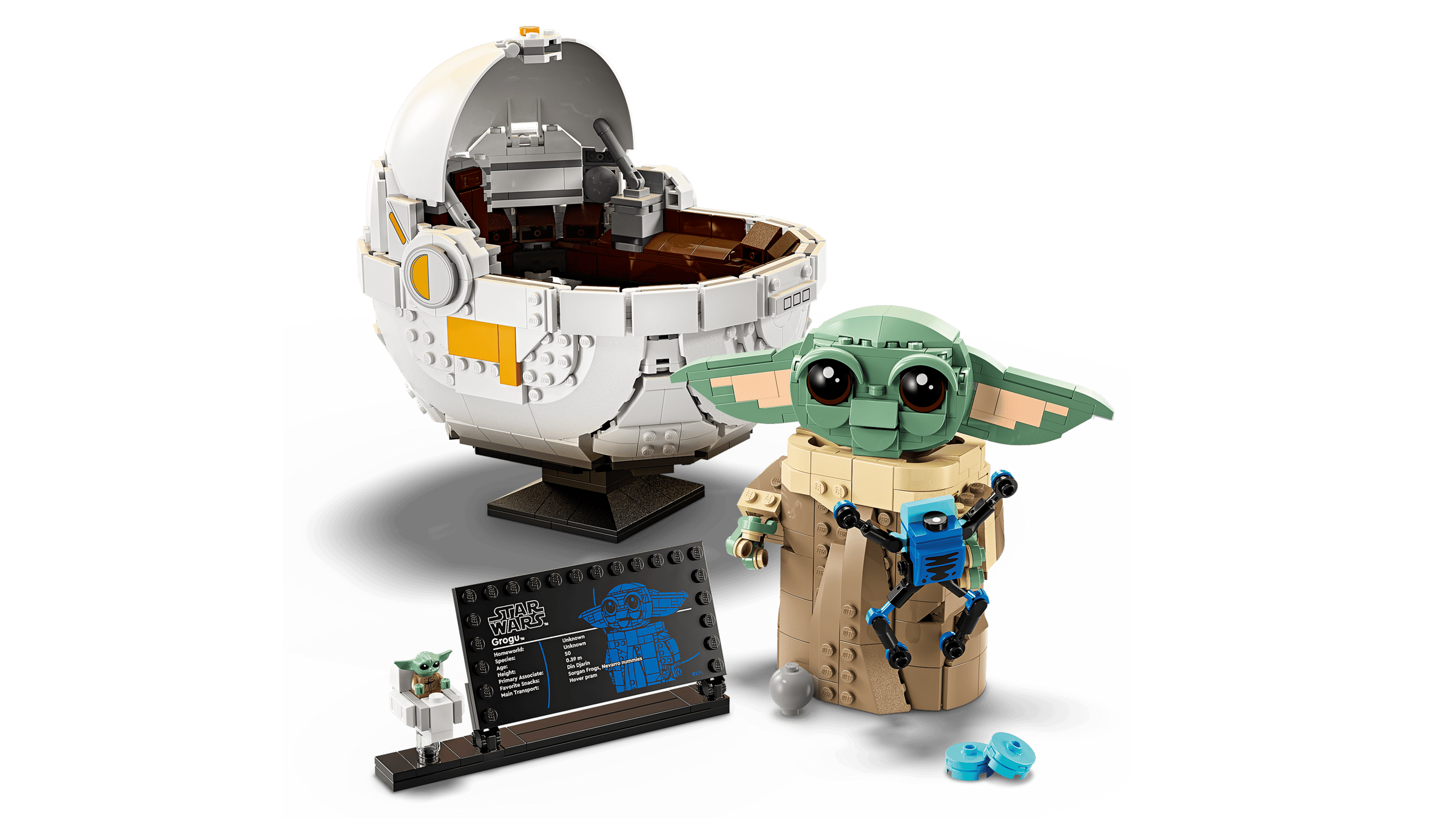 Compatible - Star Wars - 75403 - Grogu With Hover Pram - 1048 Pieces