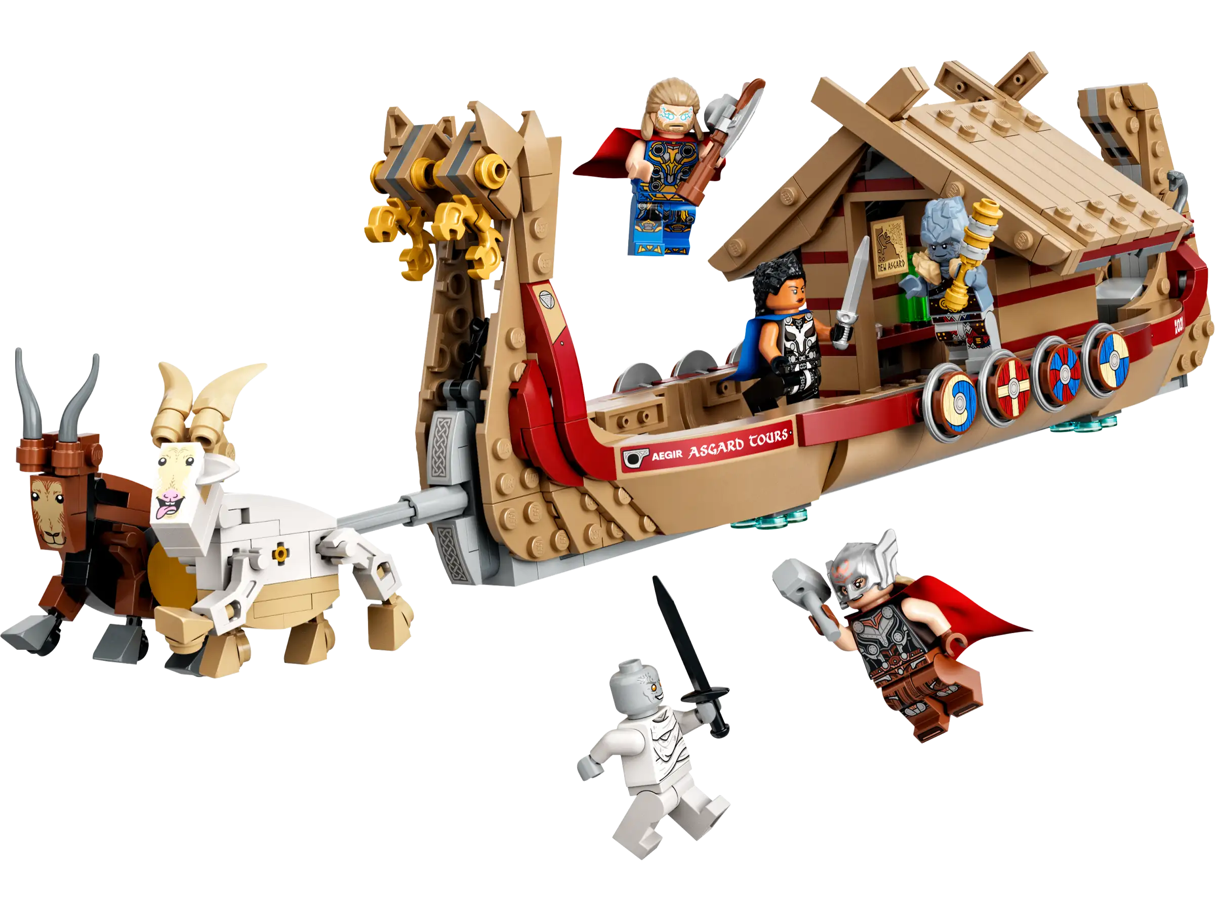Compatible - Marvel - 76208 - Thor Love and Thunder Goat Boat - 564 Pieces