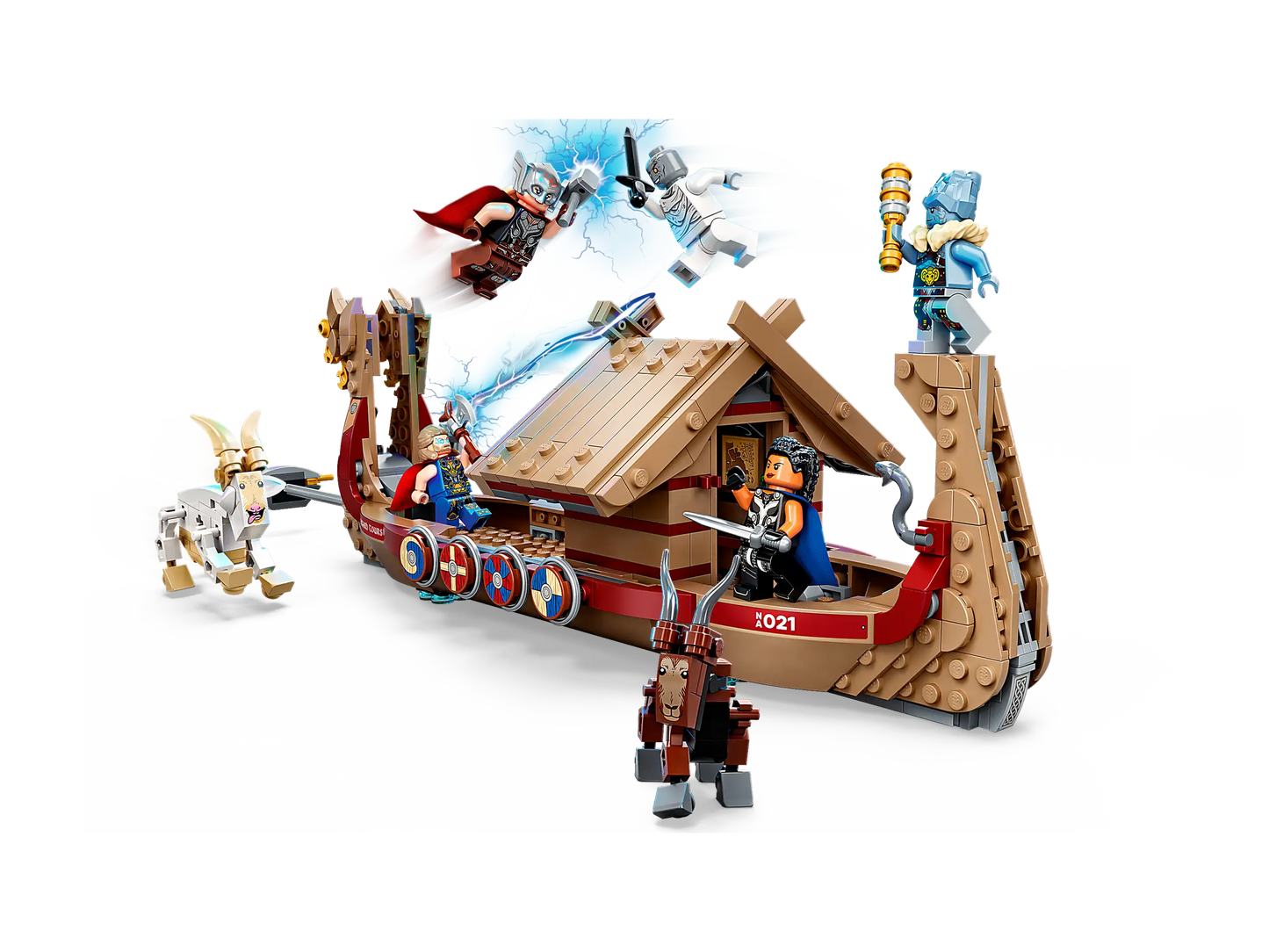 Compatible - 76208 - Thor - Love And Thunder - The Goat Boat - 564 Pieces