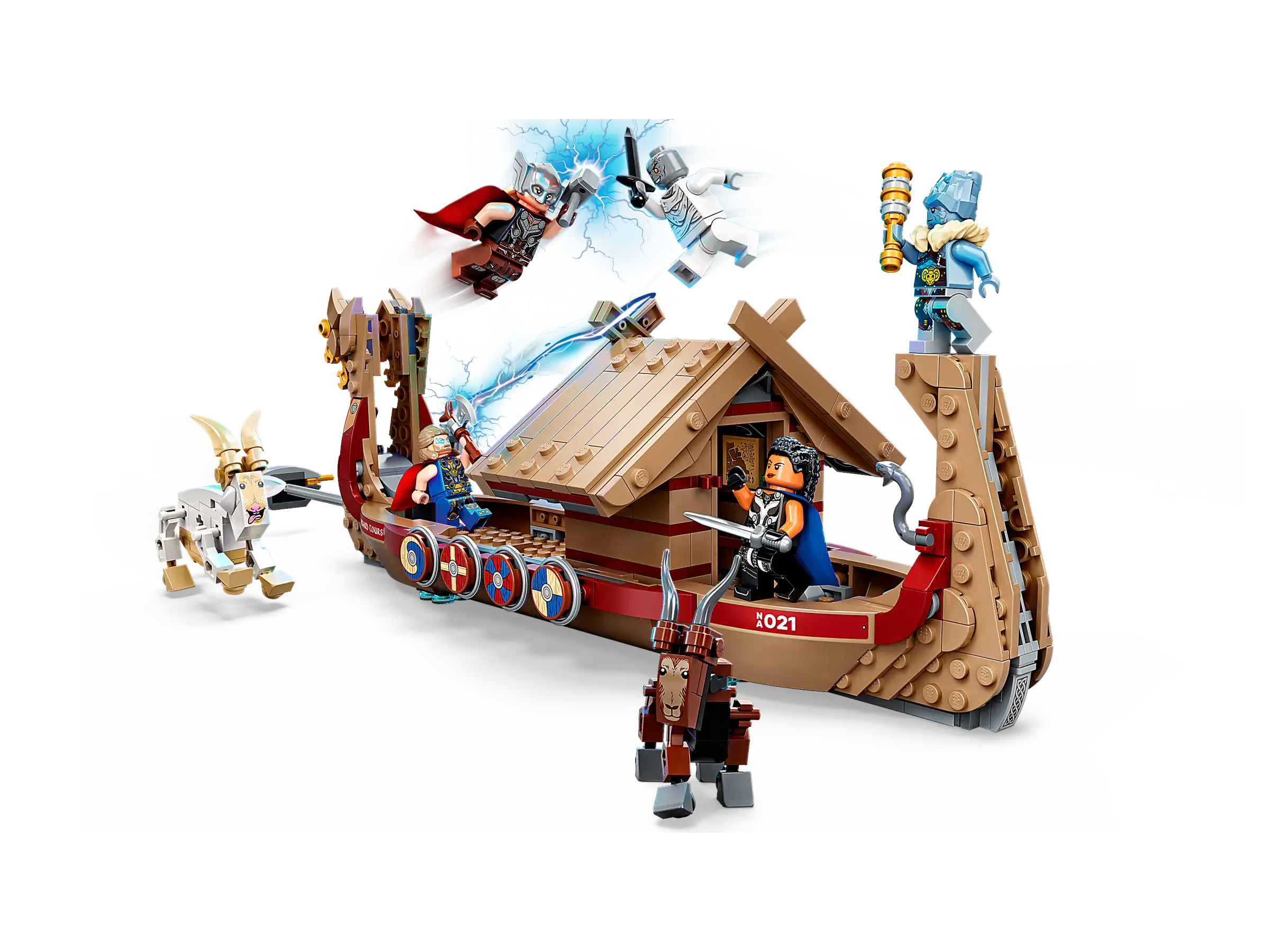 Compatible - Marvel - 76208 - Thor Love and Thunder Goat Boat - 564 Pieces