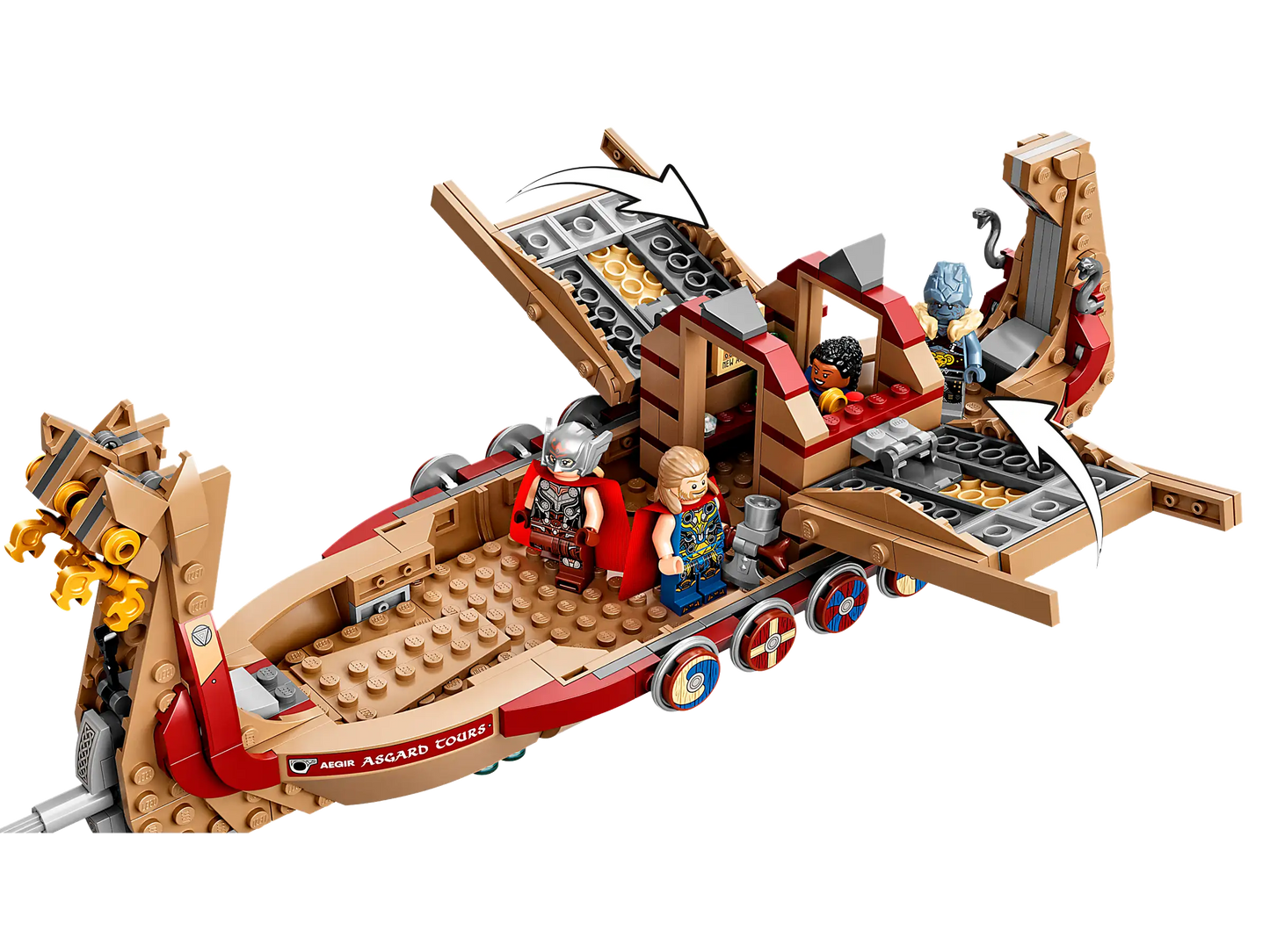 Compatible - 76208 - Thor - Love And Thunder - The Goat Boat - 564 Pieces