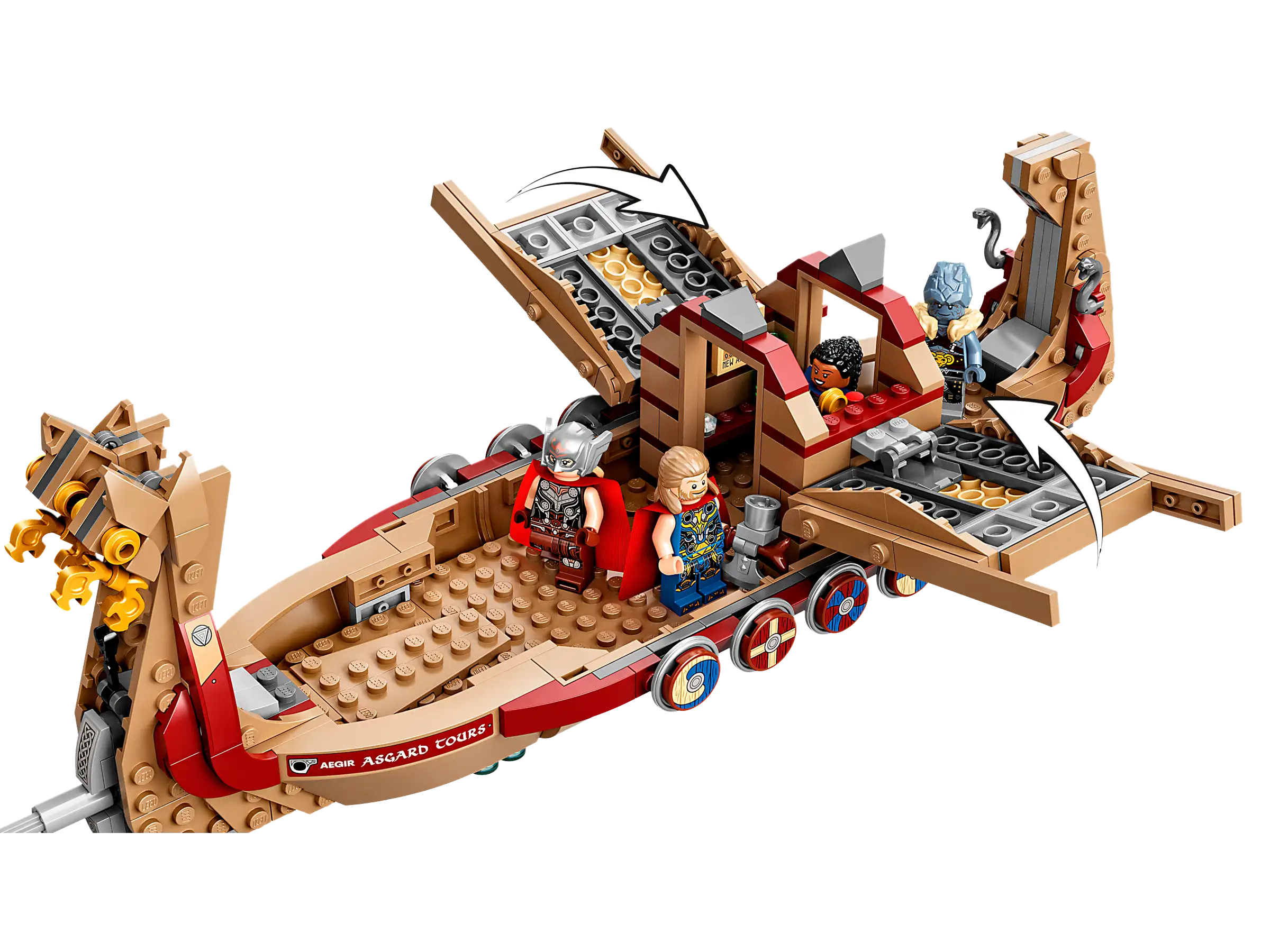 Compatible - Marvel - 76208 - Thor Love and Thunder Goat Boat - 564 Pieces