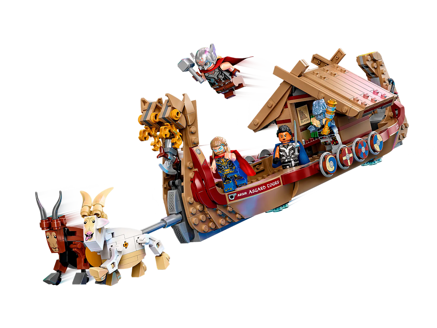 Compatible - 76208 - Thor - Love And Thunder - The Goat Boat - 564 Pieces