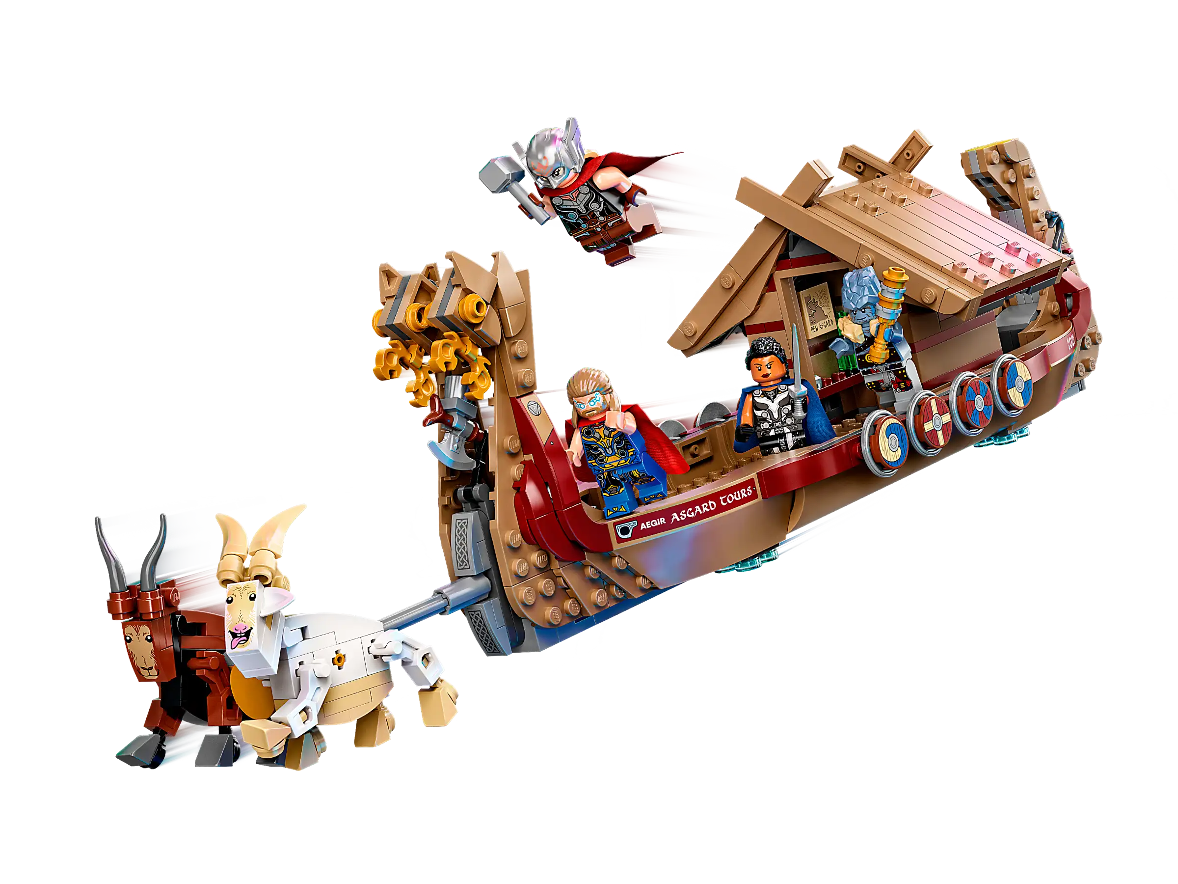 Compatible - Marvel - 76208 - Thor Love and Thunder Goat Boat - 564 Pieces