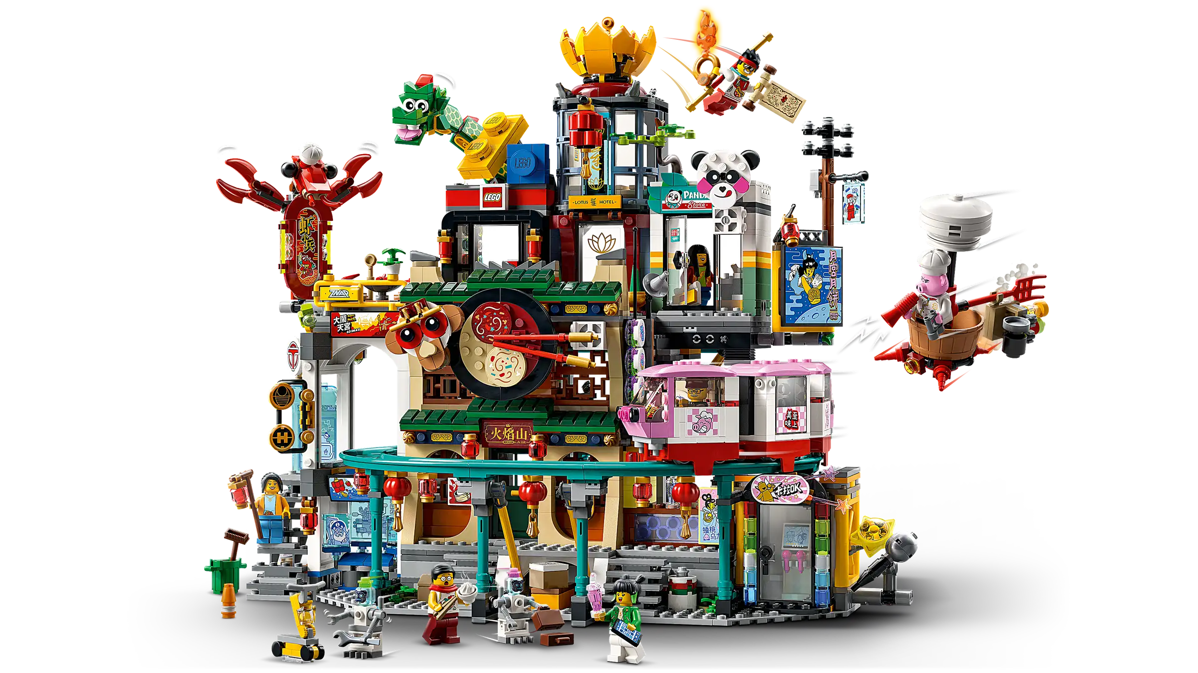 Compatible - Monkie Kid - 80036 - The City of Lanterns - 2187 Pieces